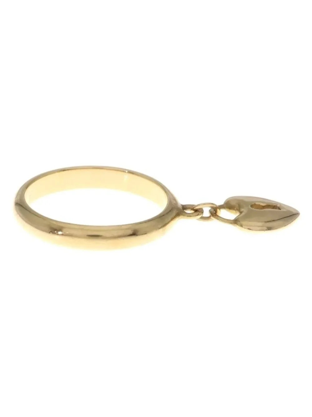 Tiffany & Co Heart Lock Charm Ring Pink Gold PG